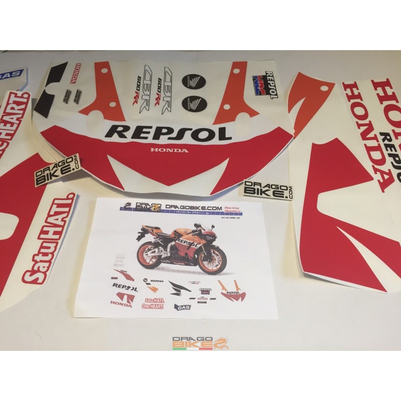 Motorbike Stickers Kit Honda Originale Cbr Hrc Repsol