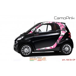 CAR STICKERS FOR  SMART(Camo Pink)