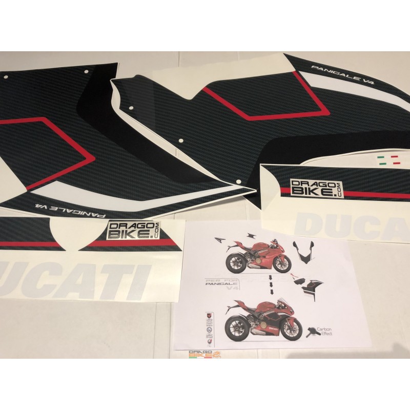 Motorbike Stickers Kit Ducati Panigale V Carbon Look